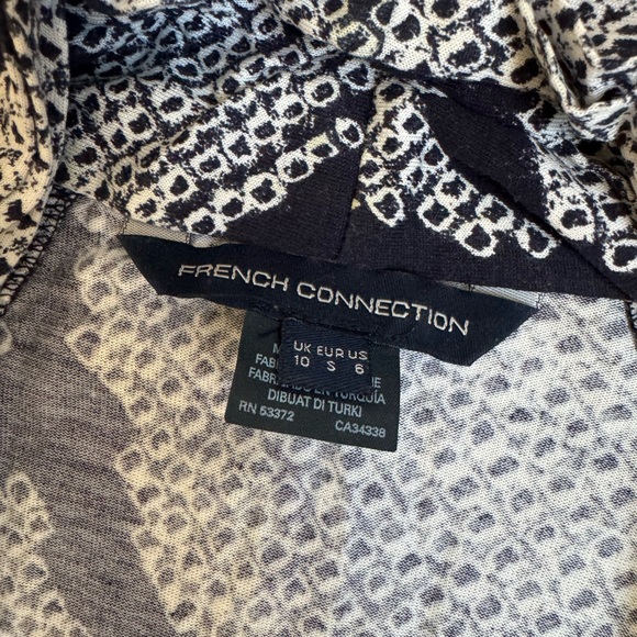 French Connection Navy and White Dress - Picture 2 of 2